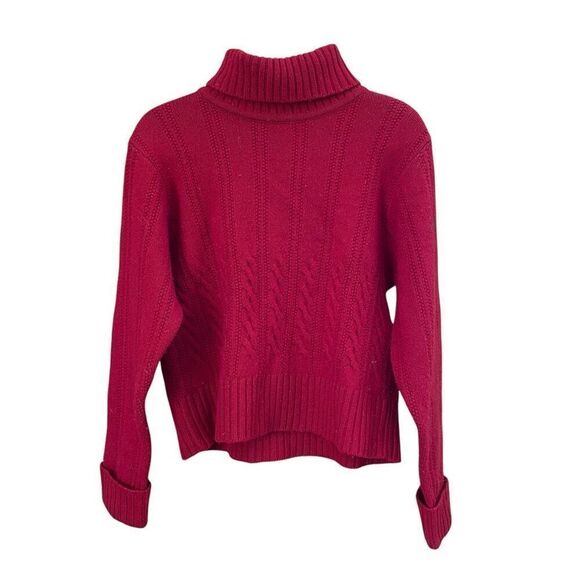 Vintage Pendleton Wool Cable Knit Turtleneck Sweater - Picture 1 of 8